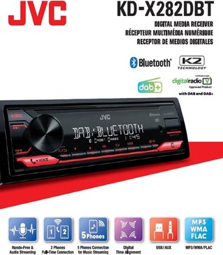 - JVC radio coche USB con Bluetooth