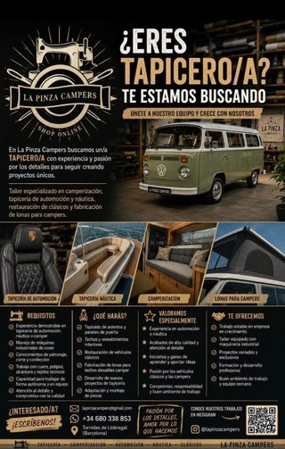 Se busca tapicero o costurero