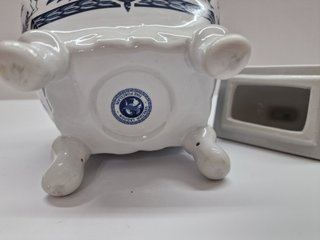 soprammobile coppa con coperchio in porcellana