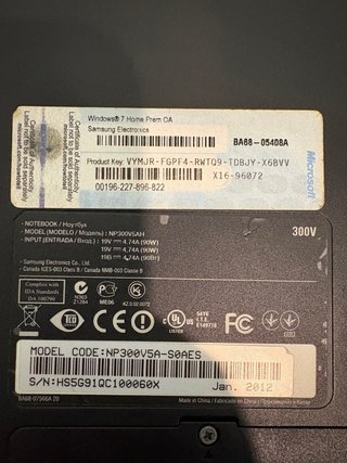 Ordenador Portátil Samsung NP-300V5A