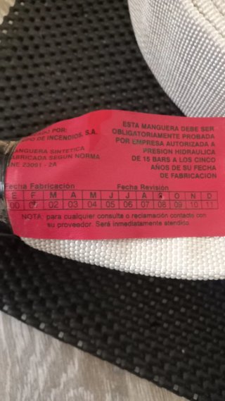 Manguera de incendio 20m