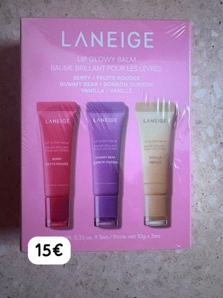 Set 3 Bálsamos Labiales Laneige Lip Glowy Balm