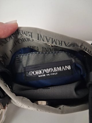 Bolso bandolera Emporio Armani gris y negro