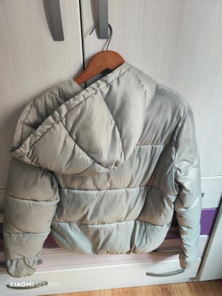 Plumífero Bershka Gris Plata Talla S