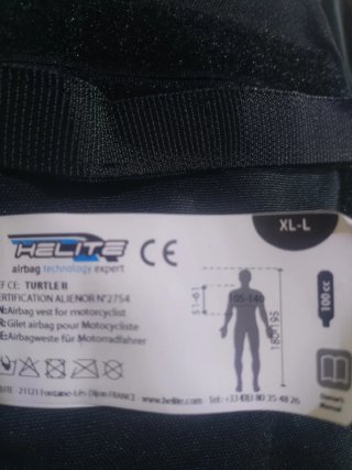 CHALECO AIRBAG HELITE TURTLE 2 XL-L