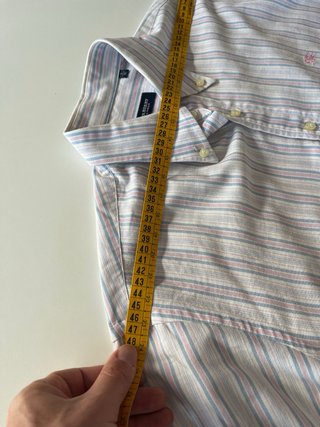 Camisa Burberry Rayas Azul Rosa