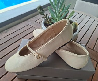 Bailarinas Zara piel Beige