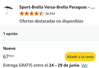 Parasol Sport-Brella Versa-Brella Azul/Plata