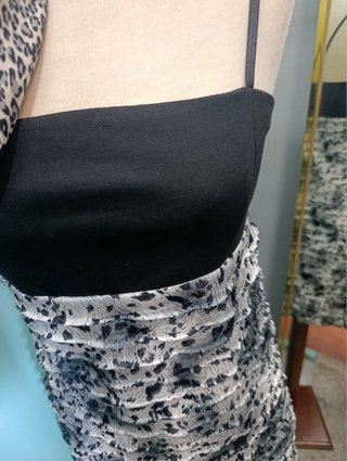 Vestido negro y multicolor Talla S