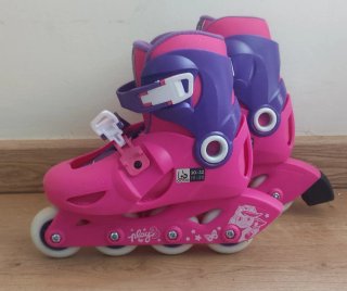 Patines en línea rosas y magenta