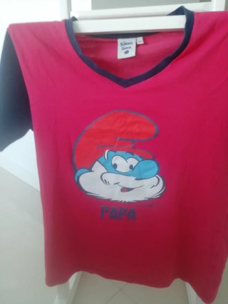 Camiseta Pijama Papa Smurf Talla M