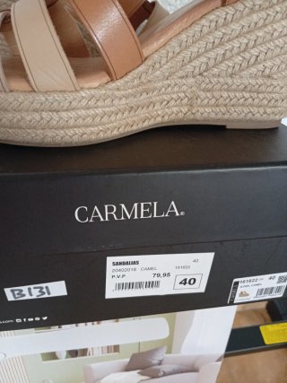 Sandalias Carmela Cuña Esparto Talla 40