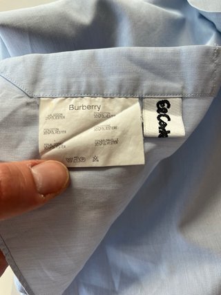 Camisa Burberry Azul manga corta