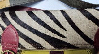 Bolso piel sintética multicolor