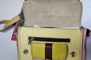 Bolso piel sintética multicolor
