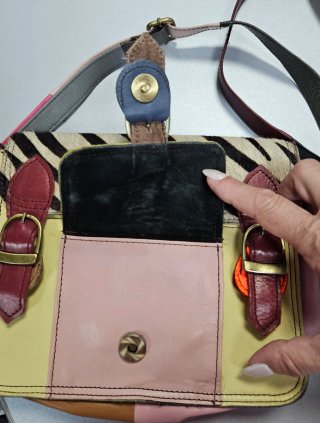 Bolso piel sintética multicolor