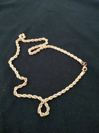 Cadena Acero 60cm 5mm Dorada