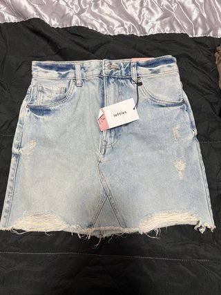 Falda vaquera Lefties S/36 desgastada