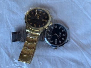 Lote 4 Relojes HKUN Negro, Dorado, Plateado