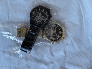Lote 4 Relojes HKUN Negro, Dorado, Plateado