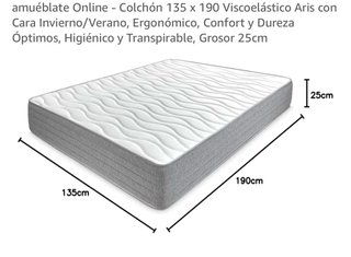 Colchón 135x190 cm