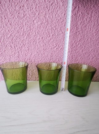 Lote vajilla Duralex vintage verde