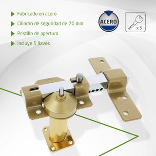 Amig cerrojo seguridad acero 70mm dorado