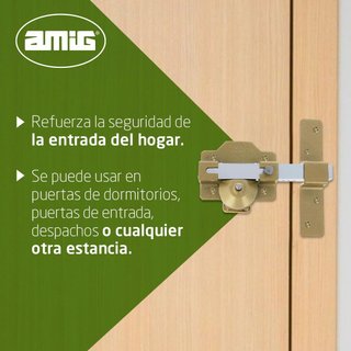 Amig cerrojo seguridad acero 70mm dorado