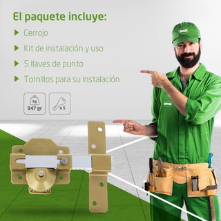 Amig cerrojo seguridad acero 70mm dorado