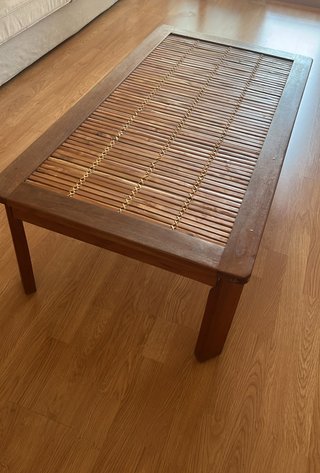 Mesa de centro madera y bambú