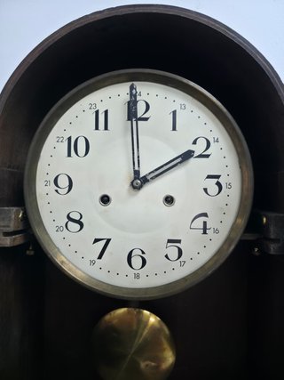 Reloj de pared antiguo tipo regulador marca ROMAN