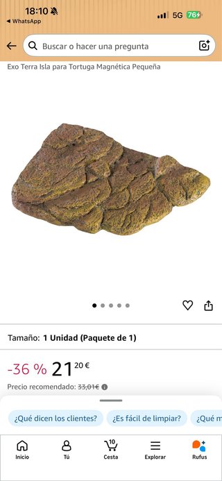 2 Plataformas Roca Agua Reptiles + imanes y Roca
