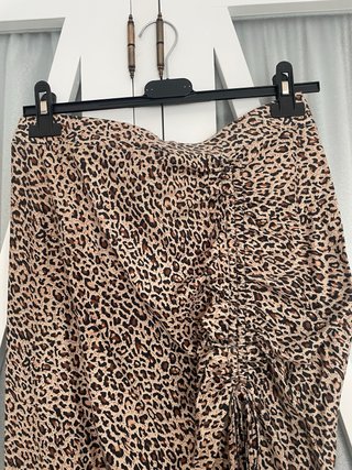 Falda Leopardo Ruched