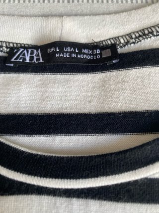 Camiseta Zara Rayas Talla L