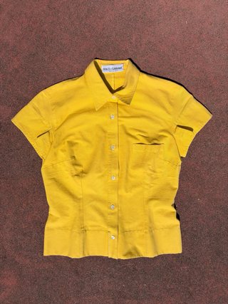 D&G yellow vintage shirt Size IT44