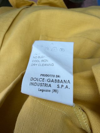 D&G yellow vintage shirt Size IT44