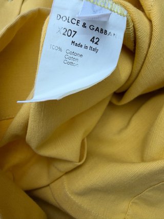 D&G yellow vintage shirt Size IT44