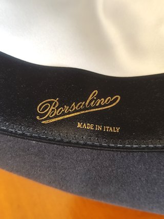 Sombrero BORSALINO Fedora gris 56 made in Italy