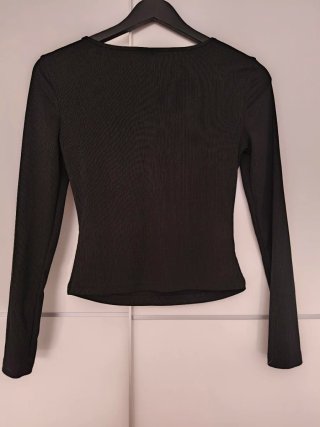 Jersey fino negro con cremallera