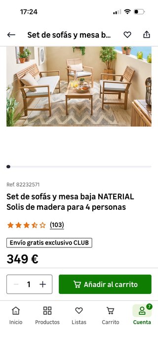 Sillones individuales terraza madera Leroy Merlín
