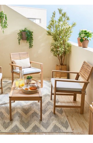 Sillones individuales terraza madera Leroy Merlín