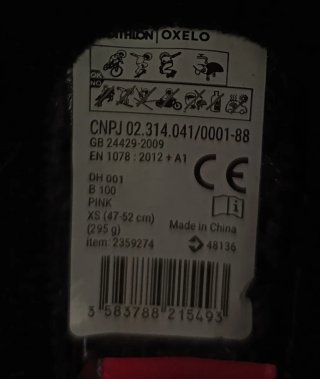 Casco Oxelo rosa