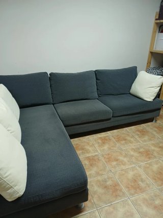 Sofá Rinconera Gris y Beige