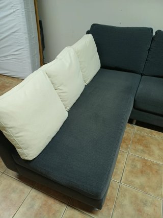 Sofá Rinconera Gris y Beige