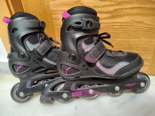 Patines Oxelo Talla 40 Negro/Rosa