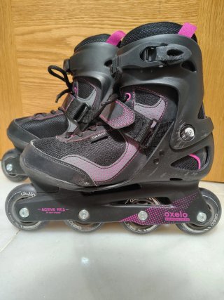 Patines Oxelo Talla 40 Negro/Rosa
