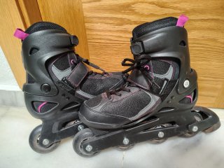 Patines Oxelo Talla 40 Negro/Rosa