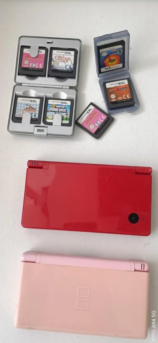 2 Nintendo DS Rosso e Rosa con Giochi