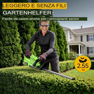 Tagliasiepi a Batteria 50 cm 2x4.0 Ah 16mm 800W
