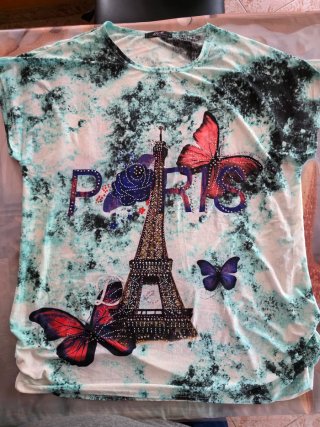 Camiseta París Torre Eiffel Mariposas